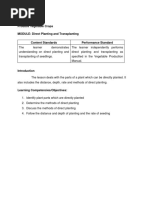 Module 4. (14pp) Direct Planting and Transplanting