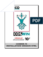 Coswin 7I Installation Version HTML