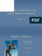 Exploratory Descriptiveand Causal Research Designs