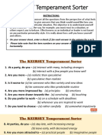 The KEIRSEY Temperament Sorter