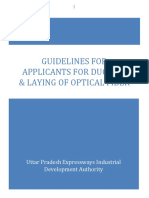 Guidelines For Applicants For Ducting & Laying of Optical Fiber