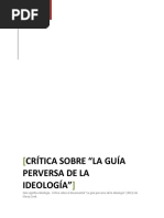 Crítica Sobre "La Guía Perversa de La Ideología"