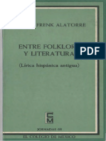 Margit Frenk Entre Folklore y Literatura PDF