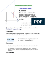 Travail Et Énergie Potentielle de Pesanteur