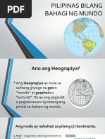 Pilipinas Bilang Bahagi NG Mundo