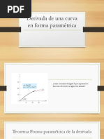 Derivada de Una Curva en Forma Paramétrica