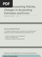 PAS 8 Accounting Policies, Changes in Accounting