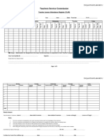 TPAD Teacher Lesson Attendance Register (TLAR) 2018