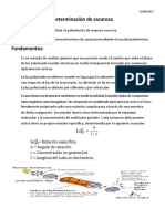 Determinación de Sacarosa