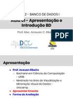 Aula01-BD1 - Apresentação e Introdução BD