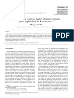 A Comparison of Service Quality at Major Container Ports Implications For Korean Ports