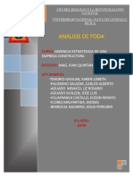 Analisis de Foda de La Empresa Constructora Fic