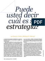 Puede Usted Decir Cual Es Su Estrategia?