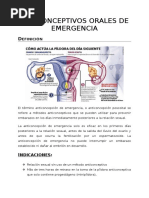 Anticonceptivos Orales de Emergencia: Efinición