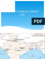 Gujarat Ambuja Cement LTD.: Made By: Itisha Gupta Kamal Pandey Mohit Dhingra Md. Riz Manu Adhana