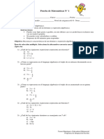 7B Prueba de Matematicas