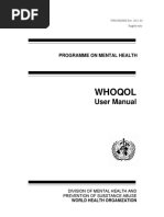 Whoqol: User Manual