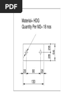 Material HDG Quantity Per M2 18 Nos