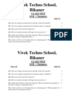 Class Test Chemistry 2017-18