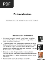 Postmodernism: 26 March 2018 (Class Held On 23 March)