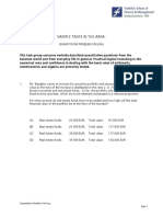 Sample Tasks in The Area:: Quantitative Problem Solving