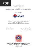 Marketing and Sales Promotion of Pepsi