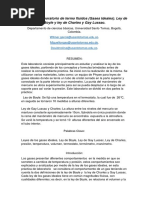 Informe de Laboratorio de Termo Fluidos Gas Idelales