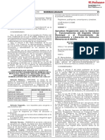 Aprueban Reglamento para La Operación y Funcionamiento Del Depósito Oficial Municipal y El Procedimiento de Internamiento y Liberación de Vehículos Menores en El Distrito