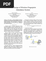 The Design of Wireless Biometric Attendance System