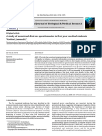 A Study of Menstrual Distress Questionnaire in First Year Medical Students