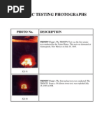 Atomic Testing Photographs: Photo No. Description