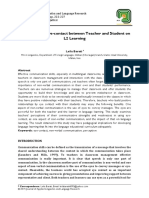 The Impact of Eye-Contact Between Teacher and Student On L2 Learning