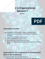 Chapter 1 - What Is Organizational Behavior