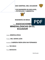 Asociaciones Mineralógicas - Cabrera Brayan