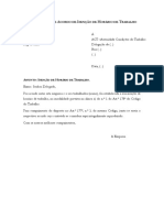 MINUTA - Carta À ACT Sobre Isenção Horas de Trabalho