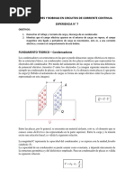 Condensadores y Bobinas en CC