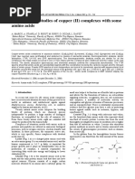 Spectroscopic Studies of Copper (II) Complexes With Some Amino Acids