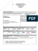 Re Lesson Plan Pre-Primary/ Primary