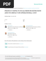 Prodcut Defects in Extrusion