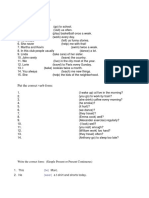 Examen Simple Present:Continuous