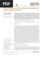 Effects of Growth Hormone On Glucose Metabolism and Insulin Resistance in Human