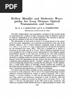 Hollow Metallic and Dielectric Wave-Guides For Long Distance Optical Transmission and Lasers