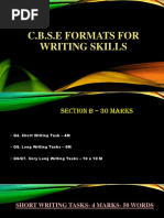 C.B.S.E Formats For Writing Skills