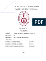 Informe Dureza Ciencias de Los Materiales MC 112