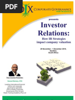 Investor Relations - Valuation and Strategies