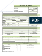 Formato Solicitud Empleo en Excel