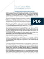 Desarrollo Histórico de La Radio en México