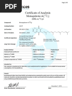 Certificate of Analysis: Menaquinone - C