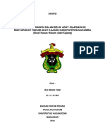 Penerapan Sanksi Dalam Delik Adat Silariang Di Masyarakat Hukum Adat Kajang Kabupaten Bulukumba (Studi Kasus Hukum Adat Kajang)