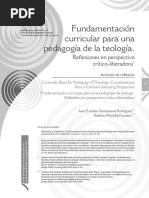 Fundamentacion Curricular para Una Pedagogia de La Teologia